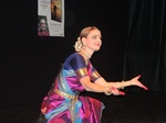 Rásabihárí Dásí uvítala knihu do života nejkomplikovanějším tancem světa Bharatanátjam.